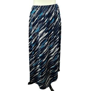 Vintage Jantzen Beach Resort Swim Cover Up Wrap Maxi Skirt Large Blue